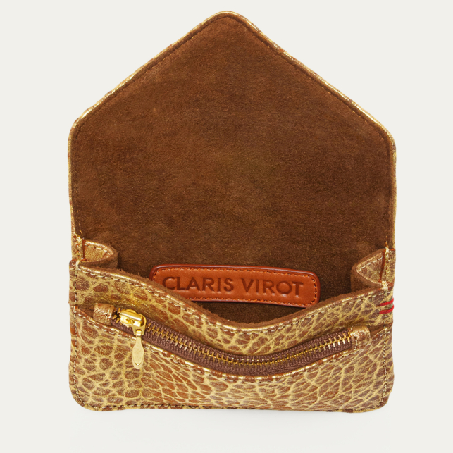 Antic Gold Bubble Leather Card Holder Alex