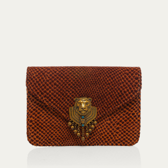 Porte Cartes Cuir Alex Veau Velours Sekhmet