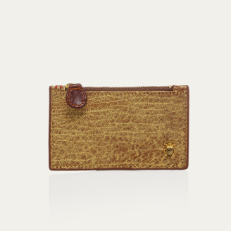 Antic Gold Bubble Leather Helena Card Holder