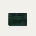 Jade Green Leather Manu Card Holder