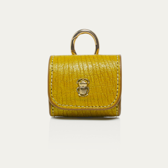 Sulfur Yellow Leather Jamie Airpod Holder