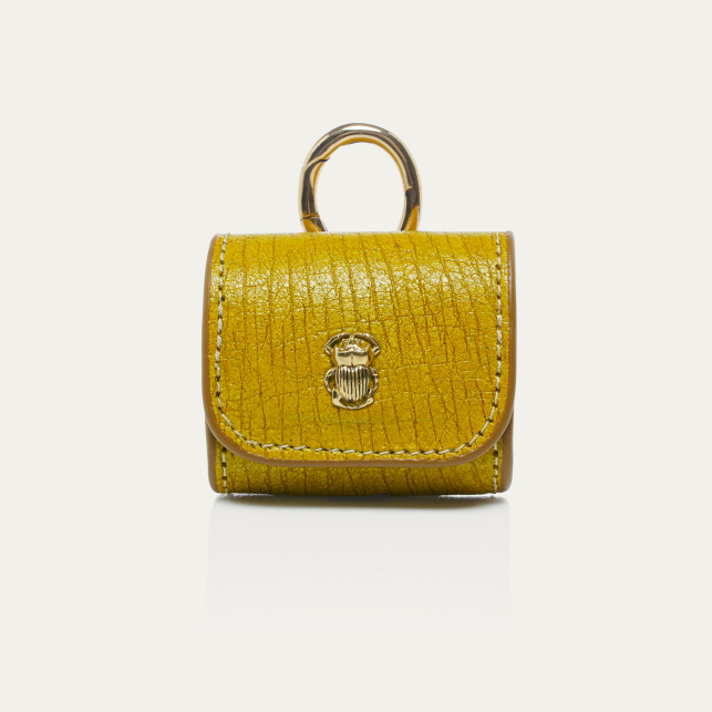 Sulfur Yellow Leather Jamie Airpod Holder
