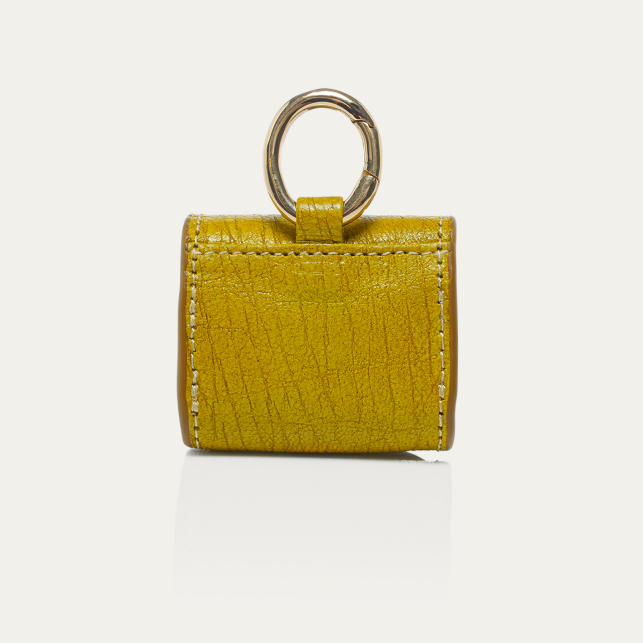 Sulfur Yellow Leather Jamie Airpod Holder