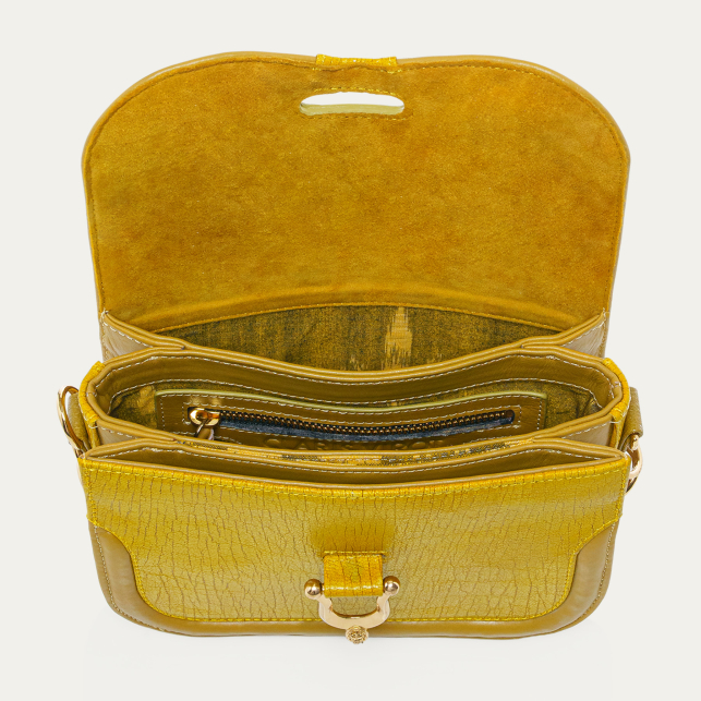 Sac Cuir Mini Manon Soufre