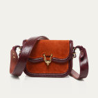 Sac Veau Velours Mini Manon Brique