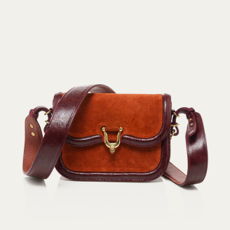 Sac Veau Velours Mini Manon Brique