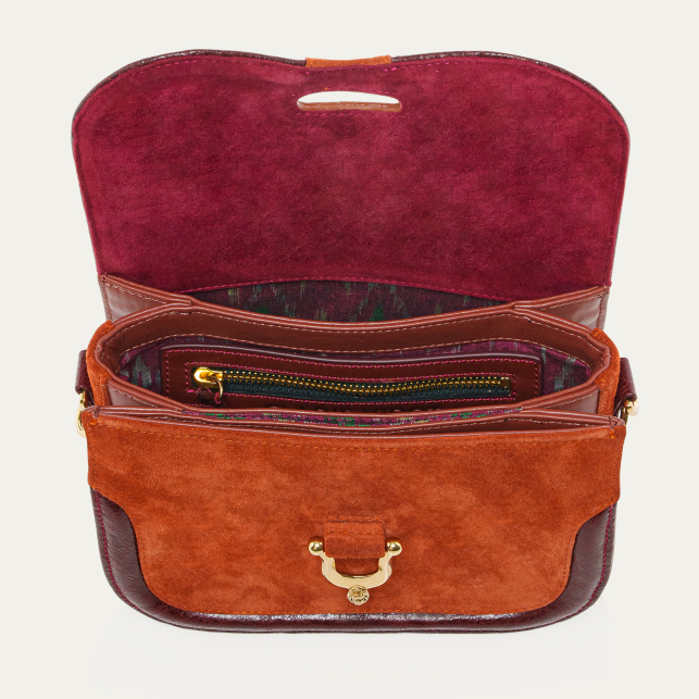 Sac Veau Velours Mini Manon Brique