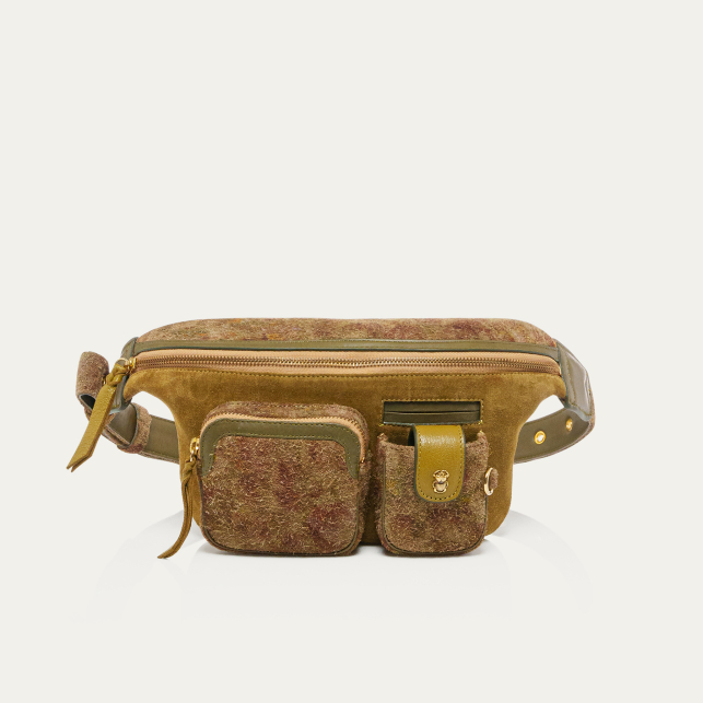 Sac Banane Veau Velours Romeo Papyrus