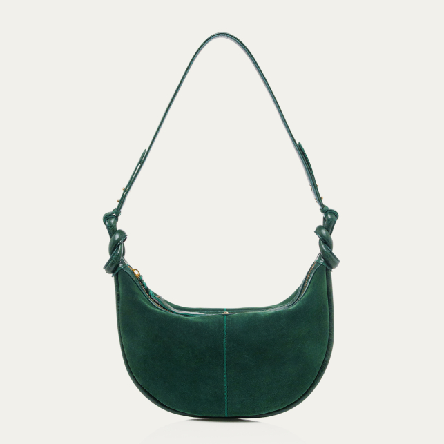 Jade Green Thick Suede Chris Bag