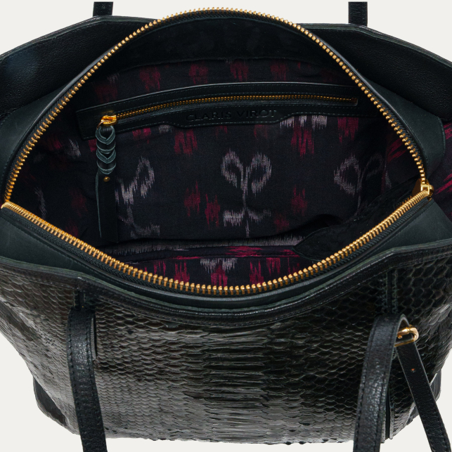 Cabas Python India Noir