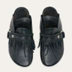 Mules Georgette Cuir Nappa Noir