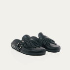 Mules Georgette Cuir Nappa Noir