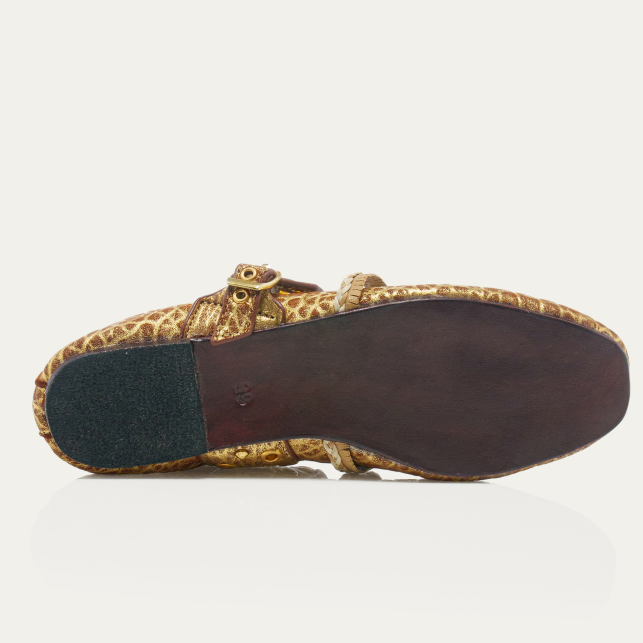 Ballerines Adele Cuir Bubble Or Antique