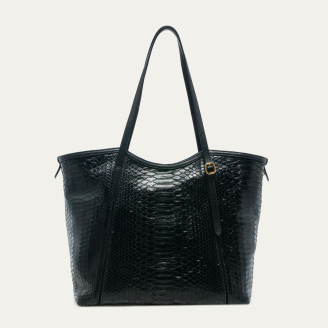 Black Python India Tote