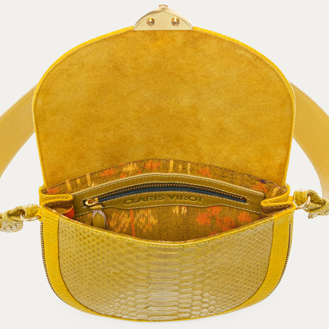 Sulfur Yellow Python Bag Victoria