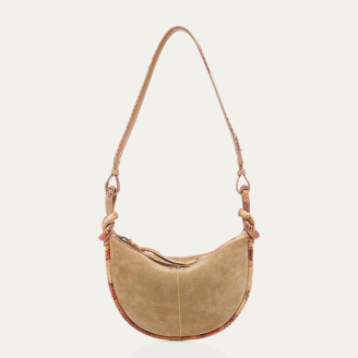 Mini Chris Amphore Python Suede Calfskin Bag