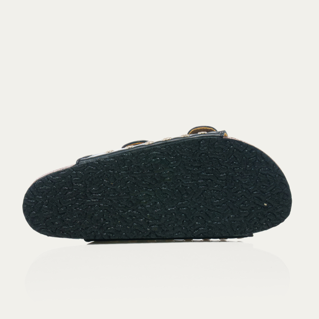 Sandales Cuir Nappa Noir Odette Oeillets