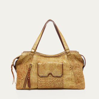 Antic Gold Bubble Leather Juno Bag