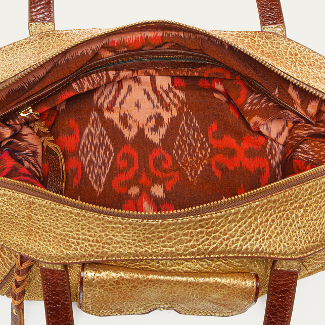 Antic Gold Bubble Leather Juno Bag