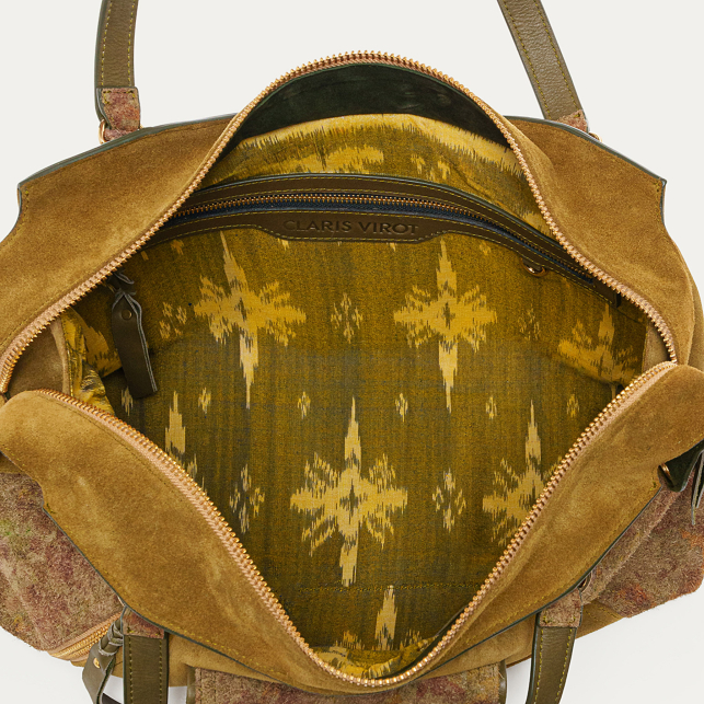 Sac Juno Veau Velours Papyrus