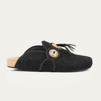 Black Suède Georgette Mules Estelle Collab
