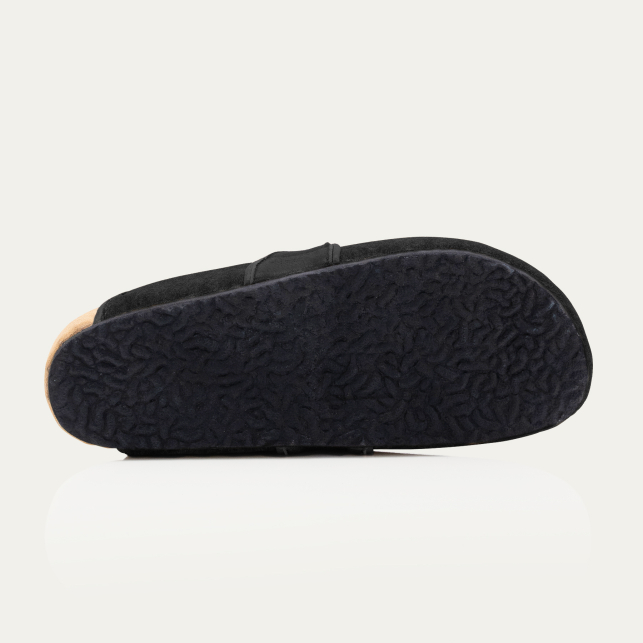 Mules Georgette Suede Noire Collab Estelle