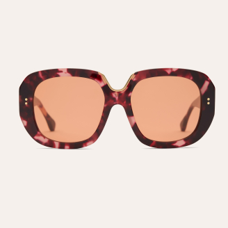 Lunette de Soleil Claris Virot Samama Ecaille Framboise Rose