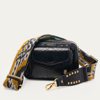 Sac Python Baby Charly Noir Or