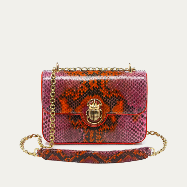 Sac Ava Medium Python Abricot