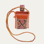 Etui Double Marcus Python Terracotta