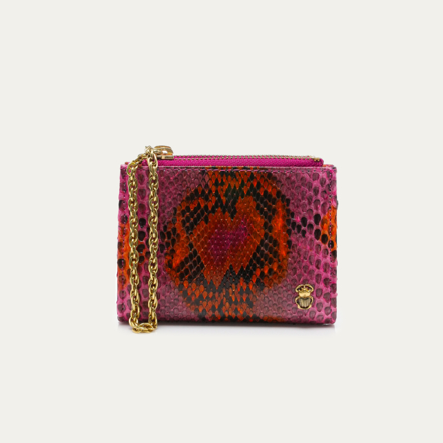 Porte Monnaie Hector Python Abricot