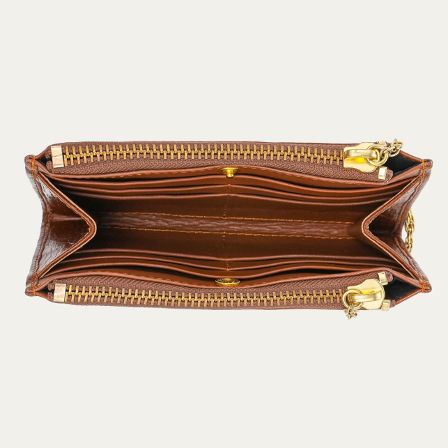 Porte Monnaie Achille Cuir Tabac