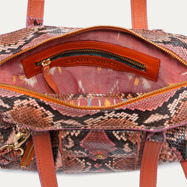 Sac Mini Juno Python Terracotta