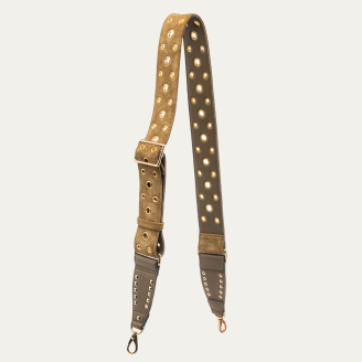 Olive Crust Shoulder Strap with Eyelets