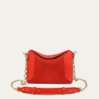 Coquelicot Suede Little Gaia Bag