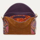 Rosavande and Tobacco Python and Leather Little Gaia Bag