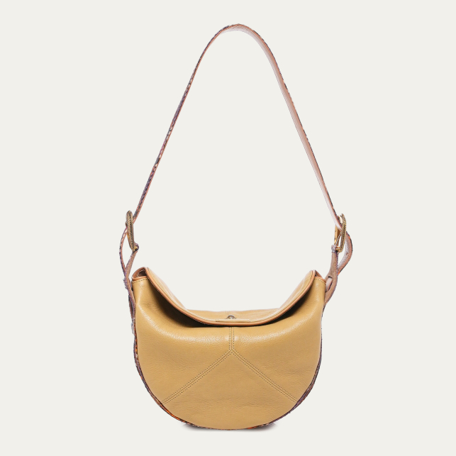 Estelle Off White Leather and Rosavande Python