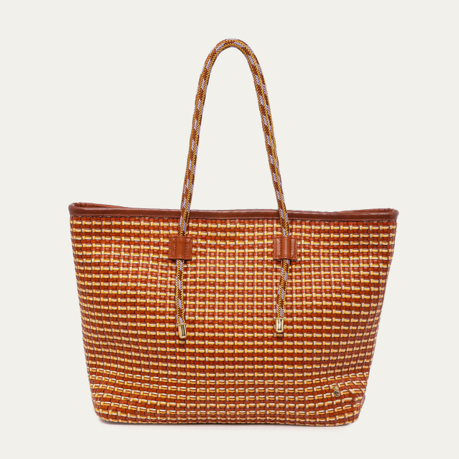 Fusealis Woven Leather Marny Tote bag