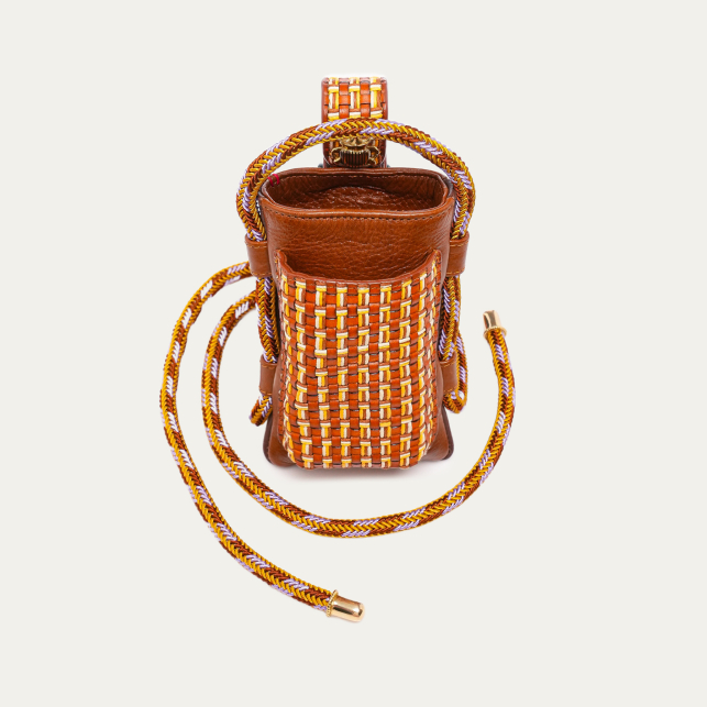 Etui Double Marcus Cuir Tressé Fusealis