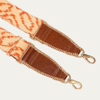 Ikat Off White & Red Fabric Strap