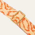 Bandoulière Tissu Ikat Off White & Rouge