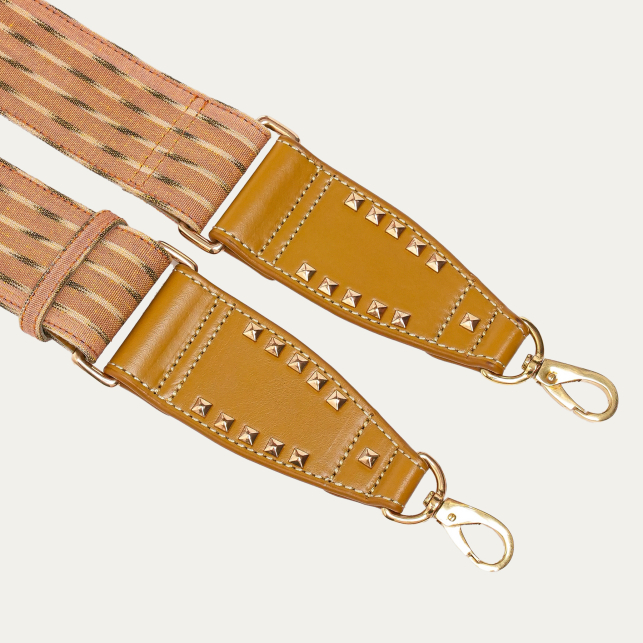 Ikat Beige Fabric Strap