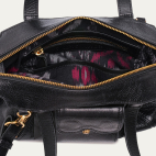 Black Leather Little Juno Bag
