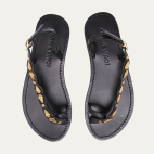 Sandales Suzette Cuir Noir