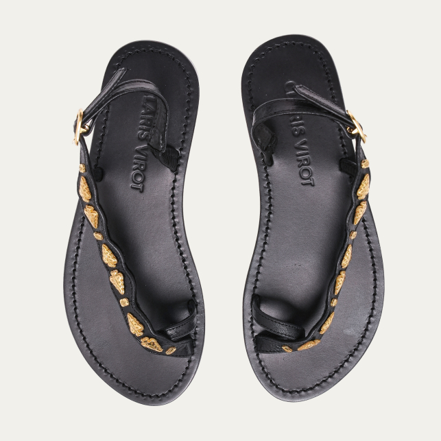 Sandales Suzette Cuir Noir