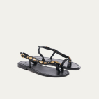 Sandales Suzette Cuir Noir