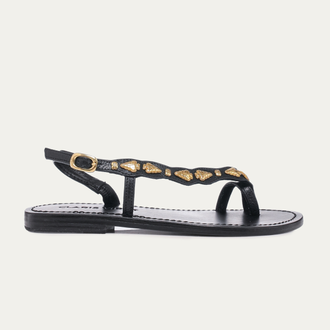 Sandales Suzette Cuir Noir