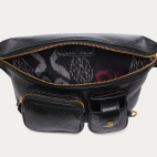 Black Leather Romeo Fanny Pack