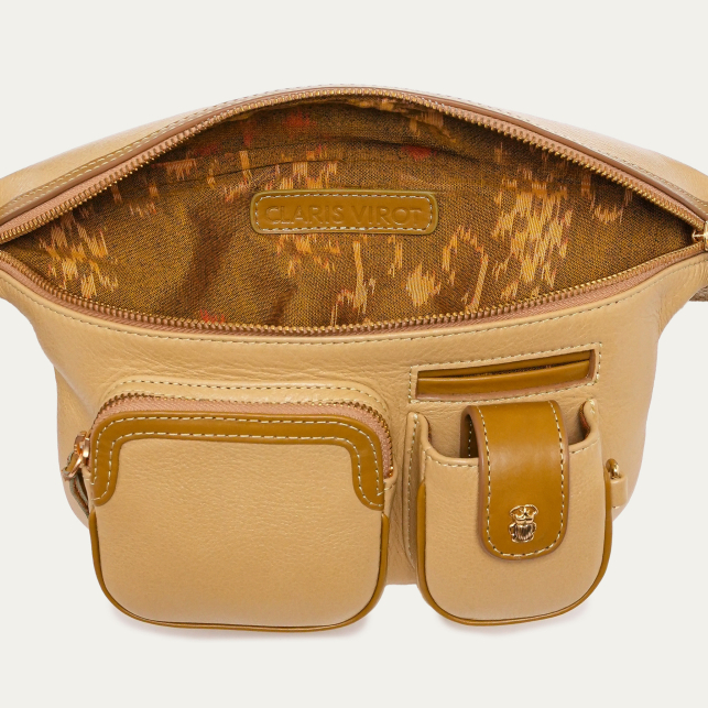 Off White Leather Romeo Fanny Pack