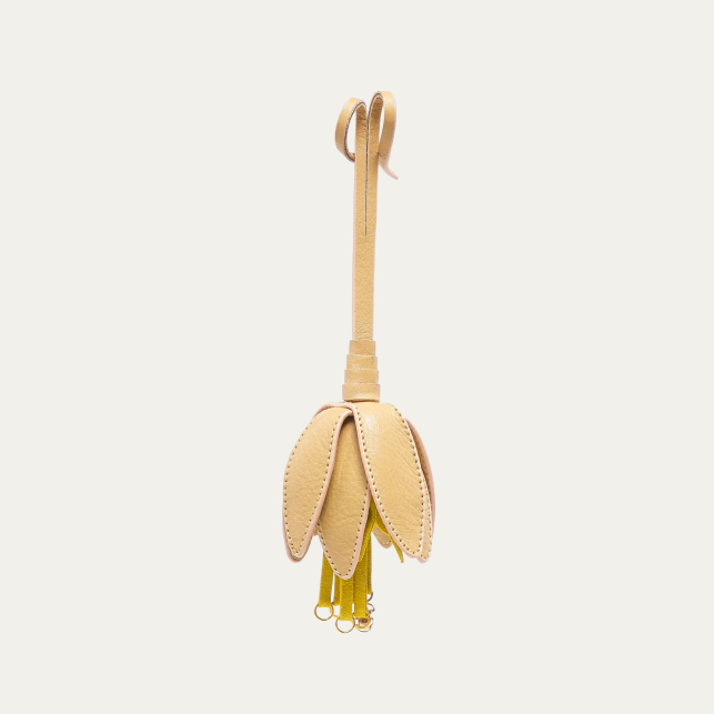 Grigri Cuir Off White et Mimosa